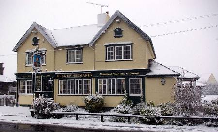 The Duke of Normandy in the snow