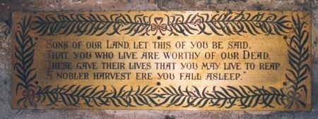 Plaque - Ash Cemetery Chapel