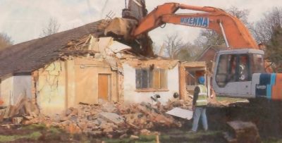 Old hall being demolished