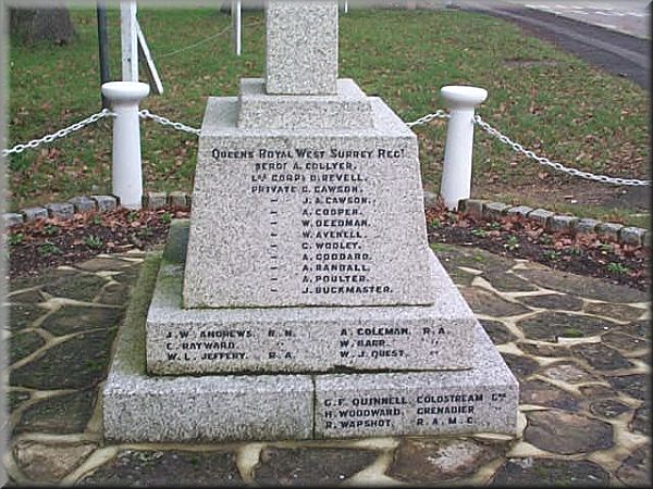 Normandy War Memorial - West Side of Base