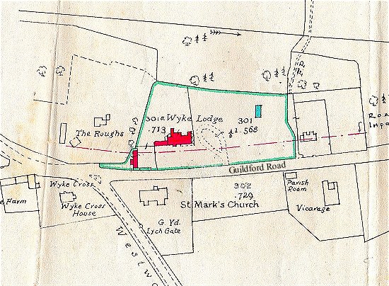Map of Wyke Lodge in 1947